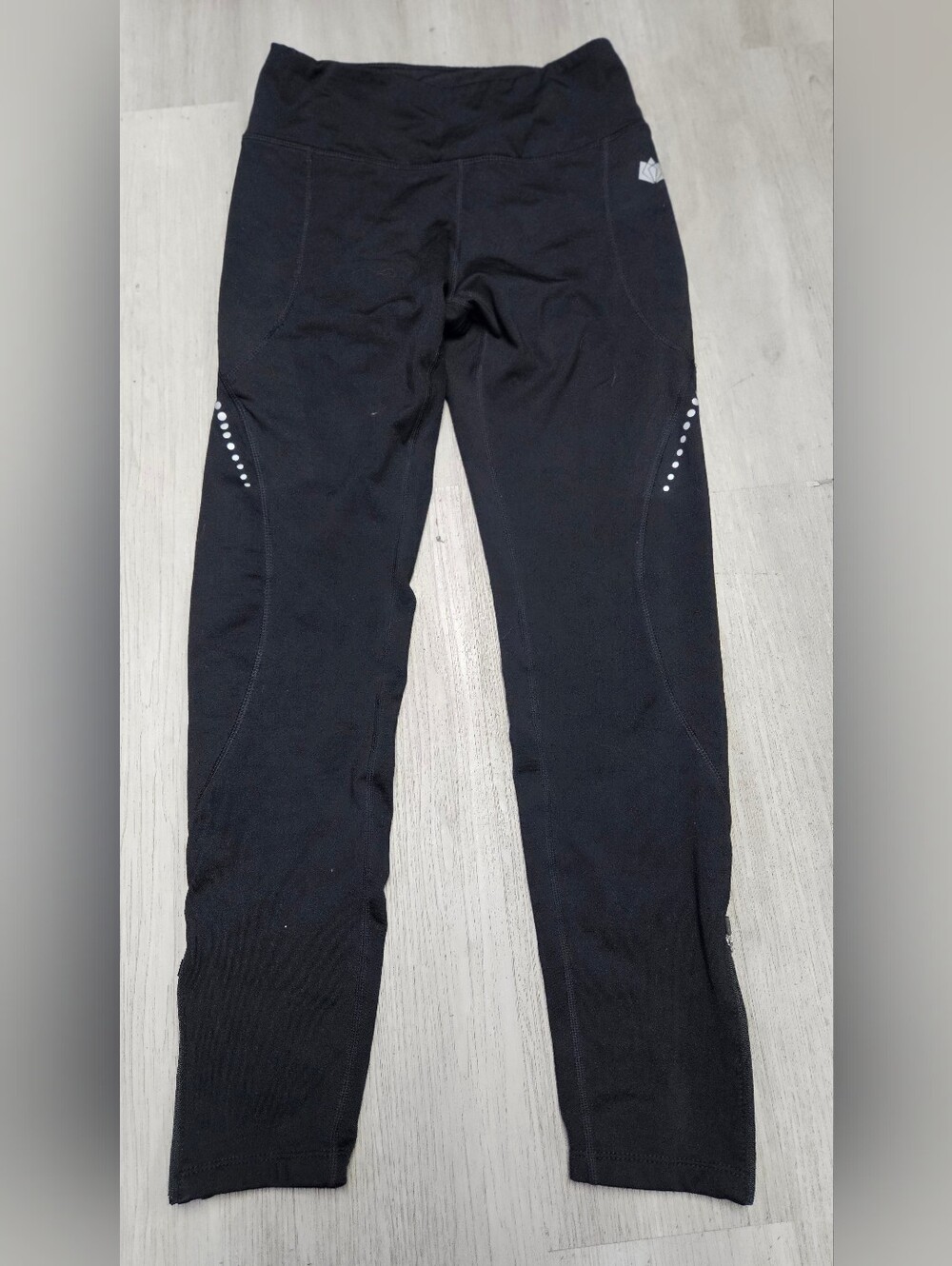 Women's Black Performance Leggings with Reflective Dots